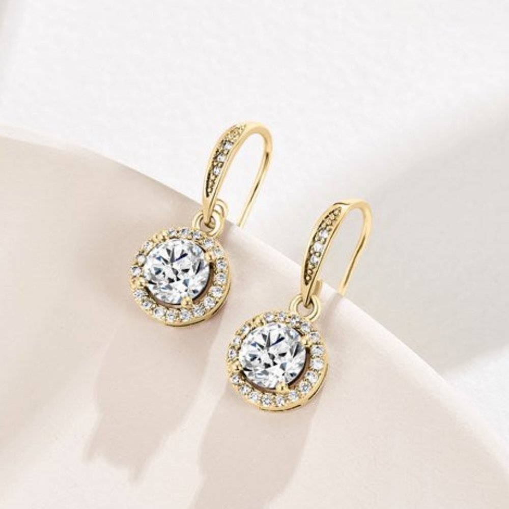 Mestige Liberty Earrings w/ Swarovski® Crystals - Gold Plated
